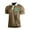 Khaki, variant on Yiaimeir Men's Three Button Printed Lapel Short Sleeve T-Shirt Top Streetwear,Size M-3XL