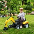 thumbnail image 2 of Aosom Kids Ride on Excavator, Pedal Excavator Ride on Toy for 3 Year Old, 2 of 9