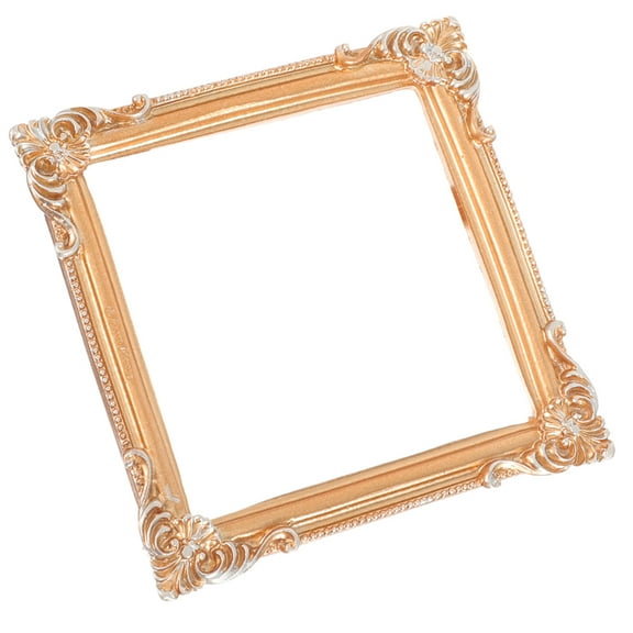 Mini Photo Frame Ornaments for Crafts Vintage Picture Frames Golden