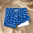 thumbnail image 3 of Pantalones Cortos Playa Baño Natación para Hombres Seco Rápido (m) Azul, 3 of 6