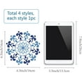 thumbnail image 2 of 1set 4PCS Flower of Life Static Window Decals Sticker Glass Clings Sliding Door Non Adhesive Vinyl Film Home Decals for Windows Prevent Stop Birds Dogs Pets Strikes, 2 of 8