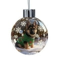 thumbnail image 2 of Christmas Dog Snow Globe Ornament - Festive Puppy Themed Decor, Charming Holiday Accent for Home Desks & Christmas Tree Decorations, E, 1pcs, 2 of 6