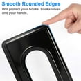 thumbnail image 5 of Heavy Duty Bookends for Shelves, Anti-Slip Base, Black, Great for Library, Office, Home, School, 4 Pairs, 5 of 7