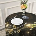 thumbnail image 6 of GZHJMY Music Note Gold Black Polyester Fiber Round Lace Tablecloth, Delicate Table Decoration Items, Protect Your Table (60 Inches/Diameter)., 6 of 7