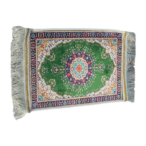 veasfak Muslim Prayer Rug Eid Mat Ramadan Gift Praying Carpet for Prayer Room Temple Green