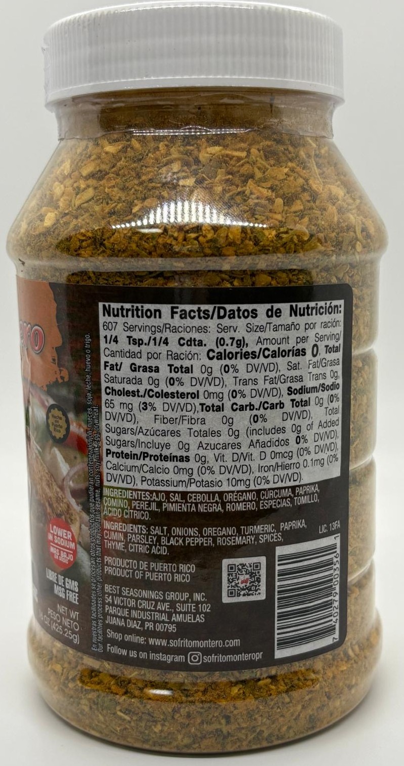 Montero , Lite & Healthy  Super Herbs Seasoning Mix, 16 oz.