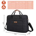 thumbnail image 5 of E-Tree 17.3 inch Laptop Sleeve 17 inches Shockproof Foam Computer Shoulder Bag Briefcase,Black, 5 of 5