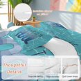thumbnail image 2 of Queen 4 Piece Bedding Set Summer Blue Swimming Pool Soft Breathable Duvet Cover and Pillowcase,Modern Abstract Art Duvet Cover Set Washable Bed Sheets for Bedroom Dormitory Guest Room, 2 of 9