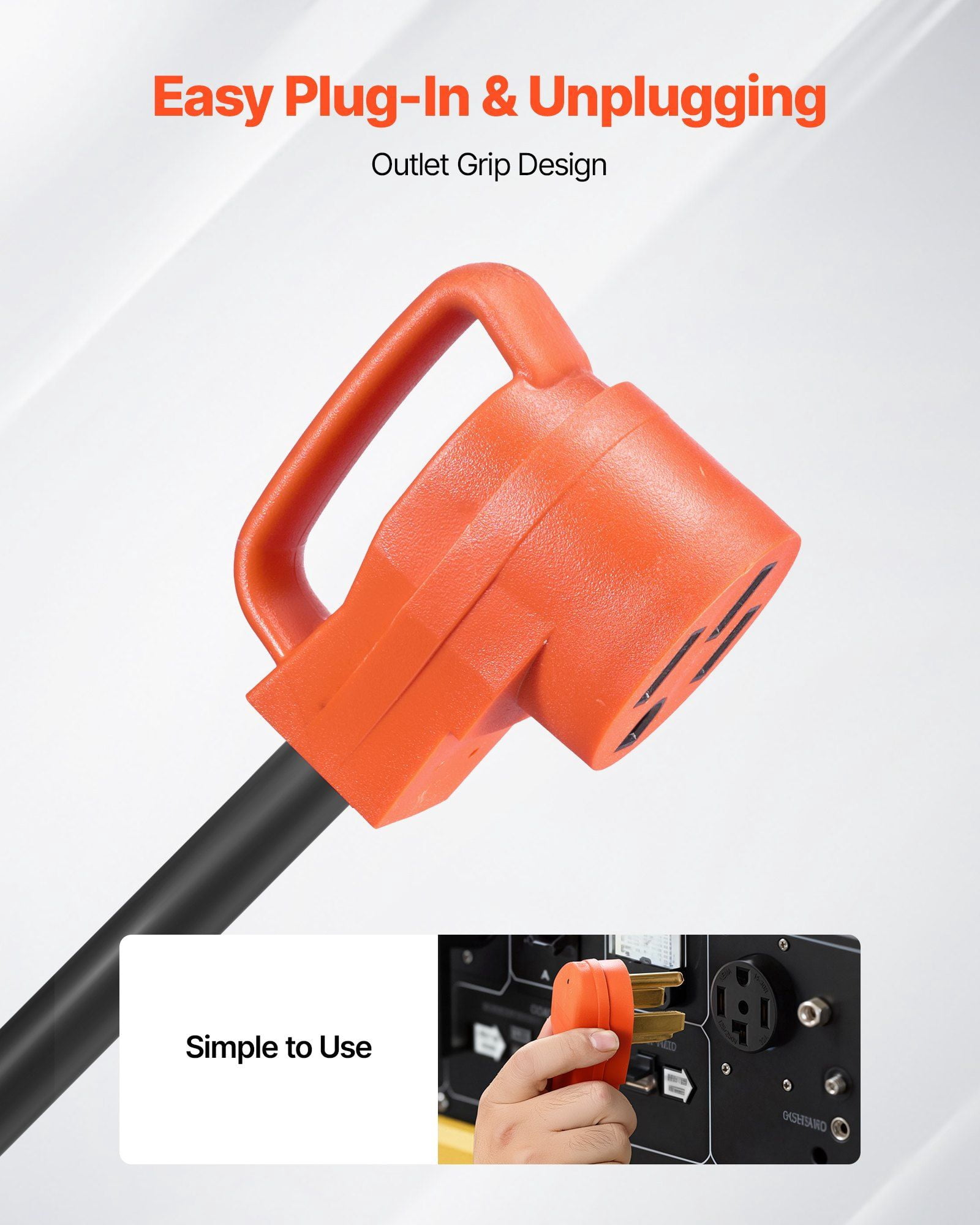 Y Splitter Adapter, 30 Amp 4-Prong 240V Dryer to EV Charger,