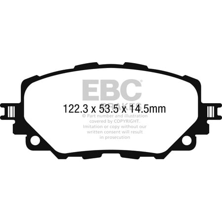 EBC 15-17 Mazda Miata MX-5 Redstuff Ceramic Low Dust Front Brake (Best Low Dust Brake Pads)