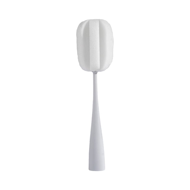 Cepillo de esponja giratorio 360° para limpiar vasos, tazas y botellas. Estropajo de esponja suave y absorbente con mango ergonómico. Herramienta de limpieza de cocina para copas, botellas de leche y