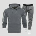 thumbnail image 3 of Men's Hoodie Tracksuit 2 Pieces Set Athletic Casual Hooded Sweatshirt and Joggers Set Long Sleeve Fleece Sweatsuit Fall Outfits with Pockets, 3 of 5