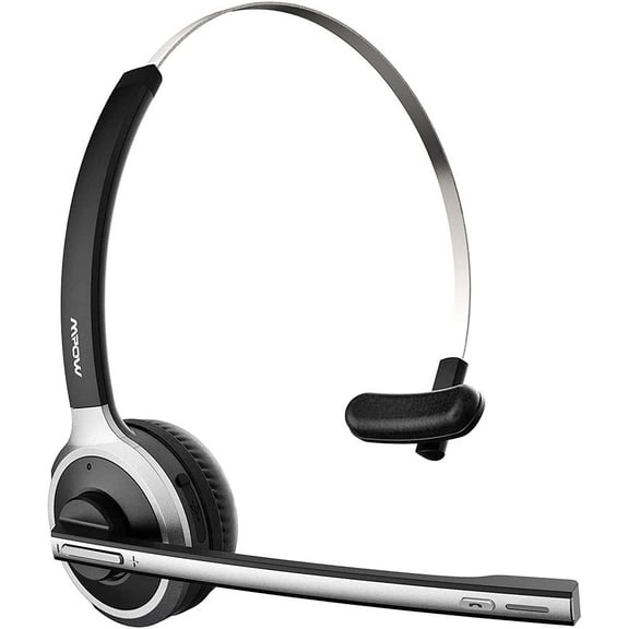 Mpow Pro Trucker Wireless Headset with Microphone for Cell Phone, Black