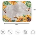 thumbnail image 3 of GZHJMY Sunflowers And Bumblebees Retro Absorbent Dish Drying Mat Microfiber Large Kitchen Countertop Table Protector Multi-Purpose Counter Rack Sink Drainer Pad (16” x 18”), 3 of 6