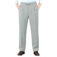 thumbnail image 5 of SAWOBUUN Men's Dress Pants Elastic Waist Straight Leg Wrinkle-Resistant Loose Fit Business Office Casual Trousers, 5 of 7