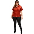 thumbnail image 4 of Camisa satinada en talla extra, modelo 731 (chedron) terracota 38 Roman Fashion Camisa extra 731, 4 of 5