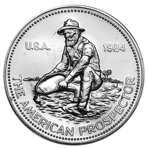 1984 Engelhard Prospector 1 Troy oz .999 Fine Silver Round