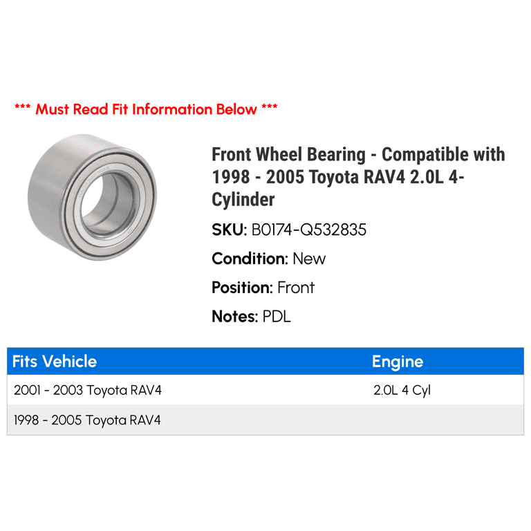 930-419 514002 Replacement Front Wheel Hub & Bearing For 1996-2000 ...