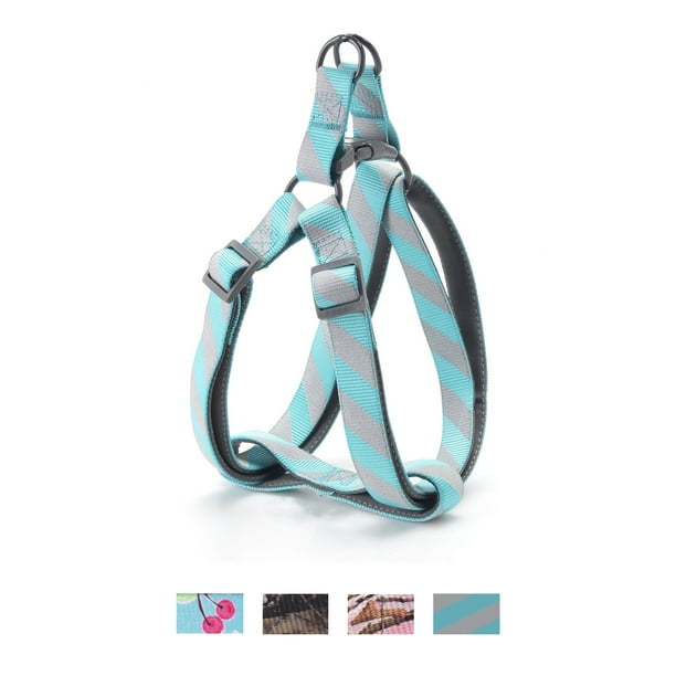 Vibrant Life Comfort Padded Step In Dog Harness Gray Blue Striped 22 36 In Walmart Com Walmart Com