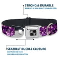 thumbnail image 4 of Buckle-Down Pet Collar, Dog Collar Metal Seatbelt Buckle, Crystals Purples, 20 to 31 Inches 1.5 Inch Wide, 4 of 8