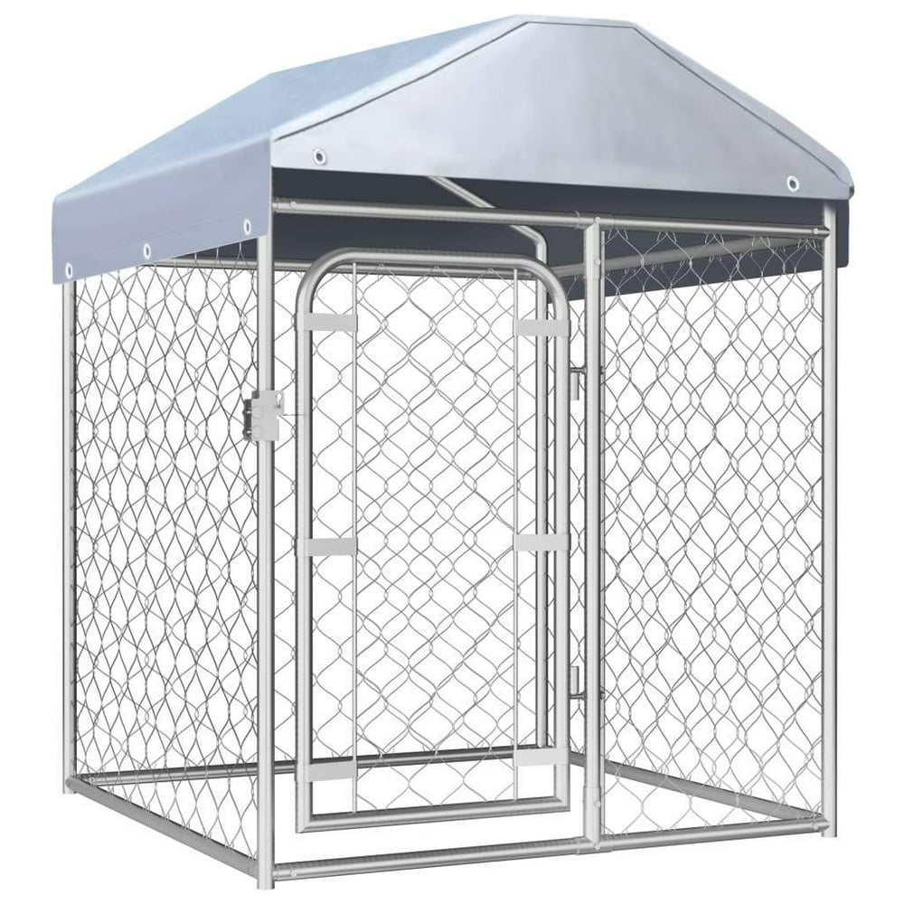Vidaxl Outdoor Dog Kennel With Roof Dog Cage House Security Pet Multi