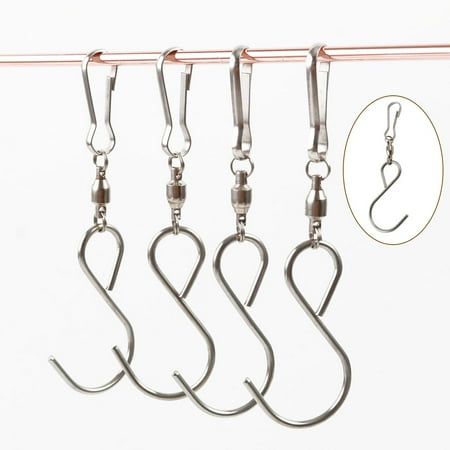 

Uxcell S Shaped Stainless Steel Plating Finish Hook Clip 6 Pack