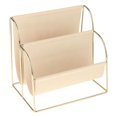 thumbnail image 4 of Organizador de archivos para revistas, estante de almacenamiento de Metal, estante de exhibición de cuero PU, independiente para estante, accesorios Beige Baoblaze revistero, 4 of 8