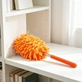 thumbnail image 4 of Microfiber Extendable Hand Duster - Washable Telescopic Pole Car Cleaning Brush, Retractable for High Shelves, Ceiling (Orange, 1 Pack), 4 of 5