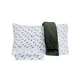thumbnail image 4 of Sanders Holiday Microfiber 4 pc Twin Sheet Set With Throw Bedding, White, 4 of 5