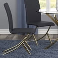 thumbnail image 2 of Carmelia Upholstered Dining Side Chair Black (Set of 4), 2 of 15
