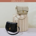 thumbnail image 6 of Women's Classic Crossbody Genuine Leather Flap Commuter Handbag and Purse Trendy Shoulder Bag with Magnetic Closure, 6 of 7