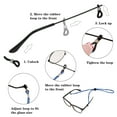 thumbnail image 3 of sixwipe  8Pcs Sport Eyeglasses String Straps, 26inch Adjustable Eye Glasses Lanyard, Non-Slip Chain Holder Around Neck, Eyeglasses Holders for Kids Men Women, 3 of 7