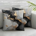 thumbnail image 3 of Nawypu Black and Gold Marble Throw Pillow Covers  Decorative Black Grey Abstract Pillow Cases Cushion Covers for Sofa Couch Car Bedroom Home Decor, 3 of 5