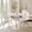 (NEW) 60*60CM (WHITE), variant on Mid Century Modern Round Pedestal Dining Table Tulip Solid Base Compact 2 Person Small Space Kitchen Breakfast Nook Accent Table Easy Wipe Clean Surface（White）