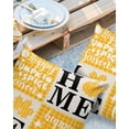 thumbnail image 2 of Pack of 2 Outdoor Pillow Covers, LOVE HOME Pumpkin Maple Leaf Yellow Check Plaid Waterproof Square Throw Pillowcase Cushion Decorative Pillow Covers for Couch Patio Tent, 24x24 in, 2 of 6