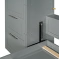 thumbnail image 6 of Harper & Bright Designs Queen Size Murphy Bed Wall Bed with 2 Side Closet, Drawers and Shelves, Cabinet Bed Folding Wall Bed for Guest Room Bedroom Office, Gray, 6 of 16