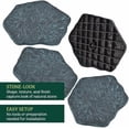 thumbnail image 2 of Set of 4, 16x17” Brushed Teal Stepping Stone Fiberclay Pavers, Outdoor Garden Natural Repeatable Pattern Pathway, Faux Stone Decorative Landscaping Walkway, 2 of 7