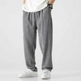 thumbnail image 2 of Vedolay Mens Sweatpants with Pockets Drawstring Casual Solid Pants Sport Loose Fit Plain Pants Grey,4XL, 2 of 5