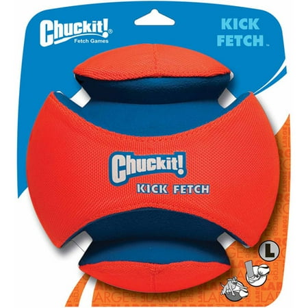 Chuckit! Blue/Orange Rubber Kick Fetch Ball Dog Toy Large 1 pk