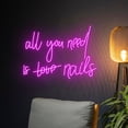 thumbnail image 3 of Handmadetneonsign All You Need Is Nails Neon Sign, All You Need Is Love LED Light, Nail Studio Neon, 3 of 5
