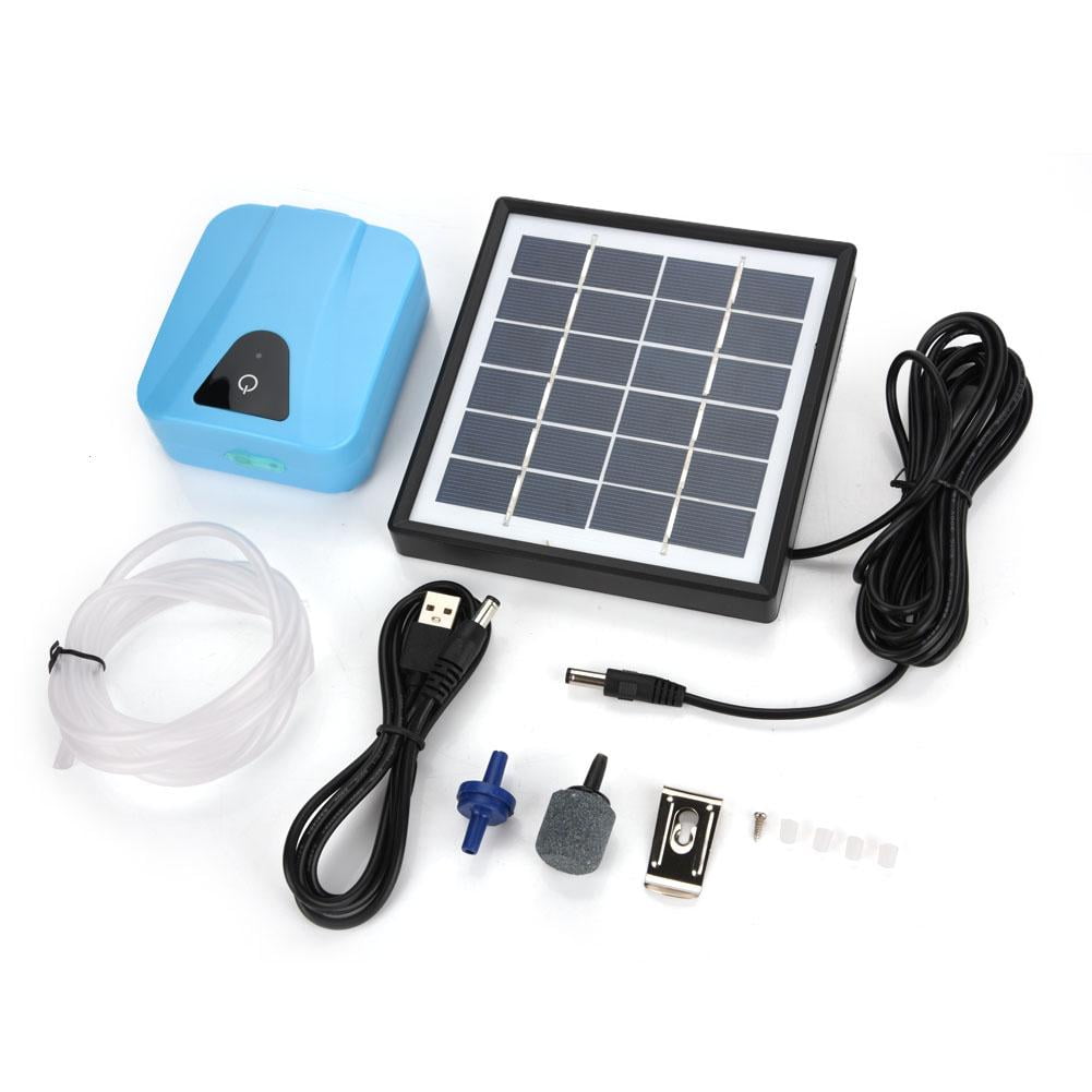 Mgaxyff Solar Powered Air Pump,Solar Powered Waterproof USB Oxygenator
