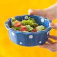thumbnail image 2 of Qeeadeea Small Round Baking Dish Set Of 2, Colorful Ceramic Pie Pan, Round Ceramic Pie Plate-blue-15cmx15cmx5cm, 400ml, 2 of 7