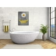 thumbnail image 2 of Bathroom Wall Art Daisy Canvas Pictures Modern Flower Bathtub Artwork Rustic Wood Board Background Contemporary Wall Art Decor Bedroom Living Room Office Home Framed Ready to Hang Yellow 12" x 16", 2 of 5