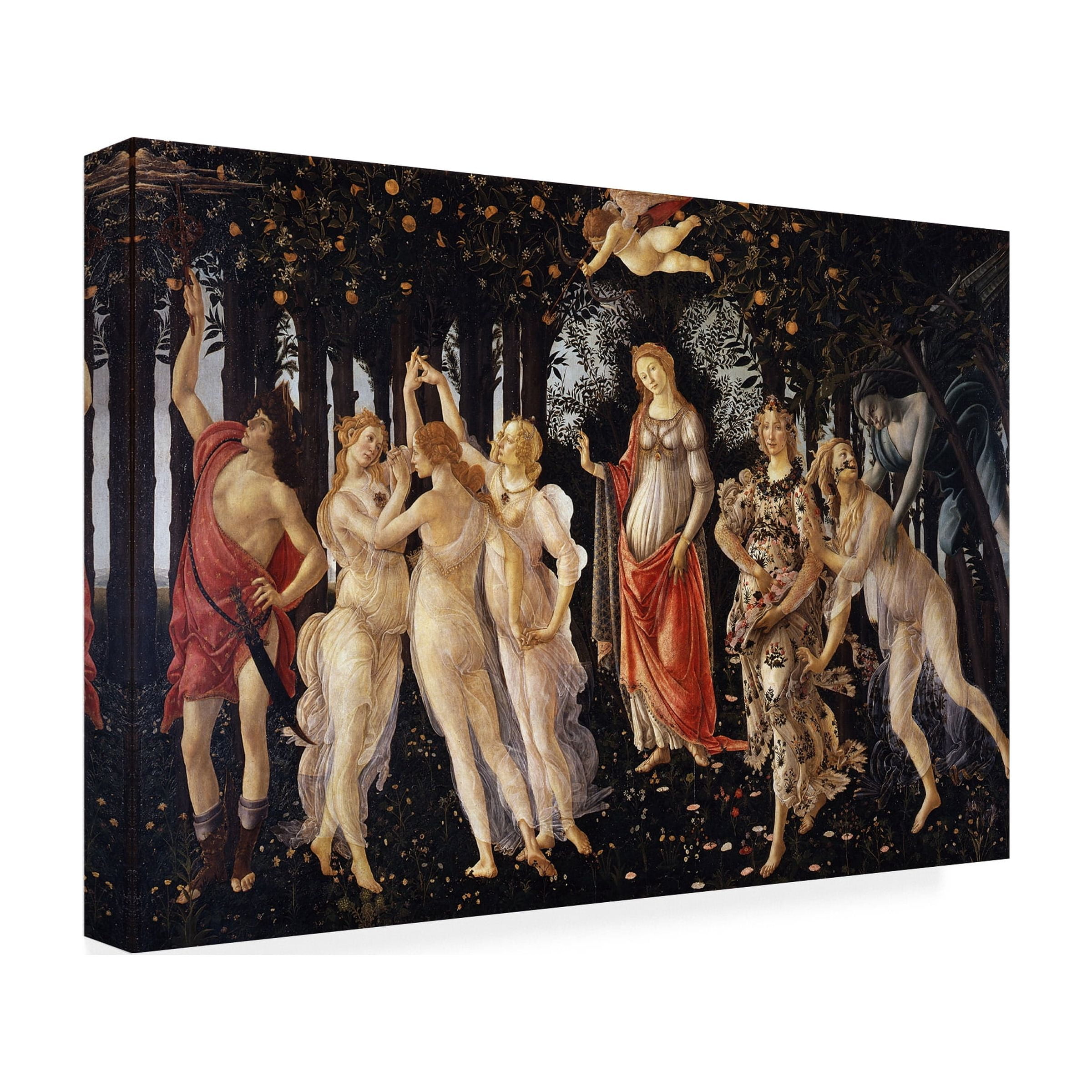 Trademark Fine Art Botticelli La Primavera Canvas Wall Art - 16x24