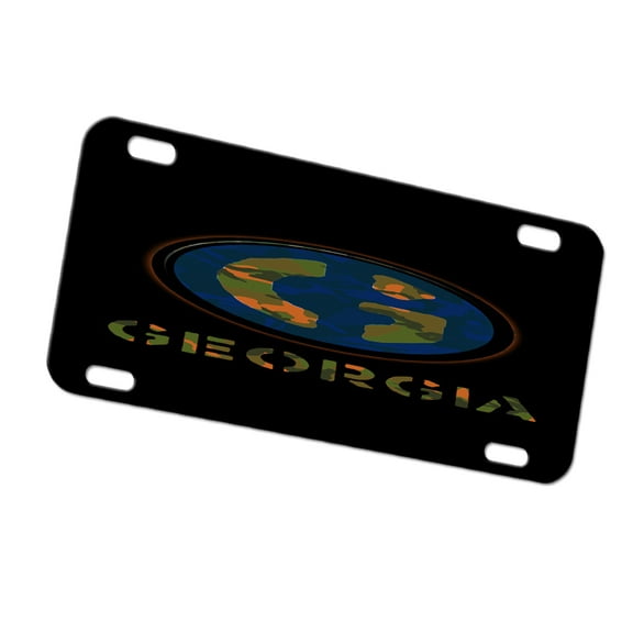 KuzmarK Automobile Car Tag License Plate -  Georgia Camouflage