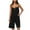 Black, variant on Summer Fashion Jumpsuits for Women Dressy Plus Size Solid Color Loose Sleeveless Pocket Wide Leg Shorts Overalls Clearance Under 10$!