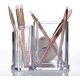 thumbnail image 3 of Makeup Organiser Brush Holder 3 Sections Acrylic Cosmetics Storage Case Stand for Makeup, Toothbrushes, Pen, Swab (Style B), 3 of 3