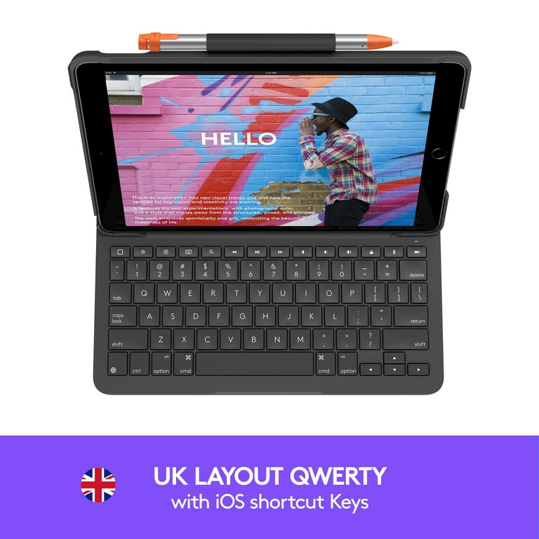 Logitech iPad Keyboard Case, Slim Folio with wireless keyboard