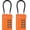 Orange, variant on TSA Approved Luggage Travel Locks with Open Alert , 4 Digit Combination Resettable Code Zinc Alloy Lock for Suitcase, Backpack, Bag, Toolbox, Locker (2 Pack, Rose Red)