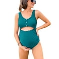 thumbnail image 4 of Charmo by Charmo Maternity Scallop Trim One Piece Monokini Swimwear, 4 of 6